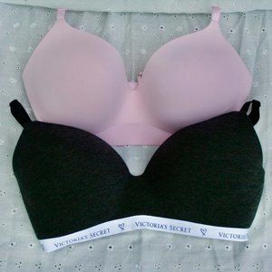 TWO Victorias Secret No Wire Bras 34DD